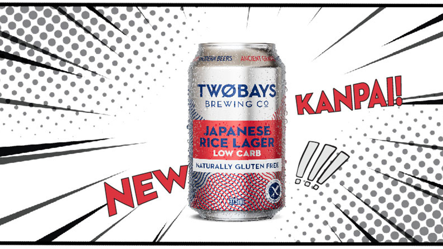 NEW Low Carb Gluten Free Japanese Rice Lager TWØBAYS Brewing Co