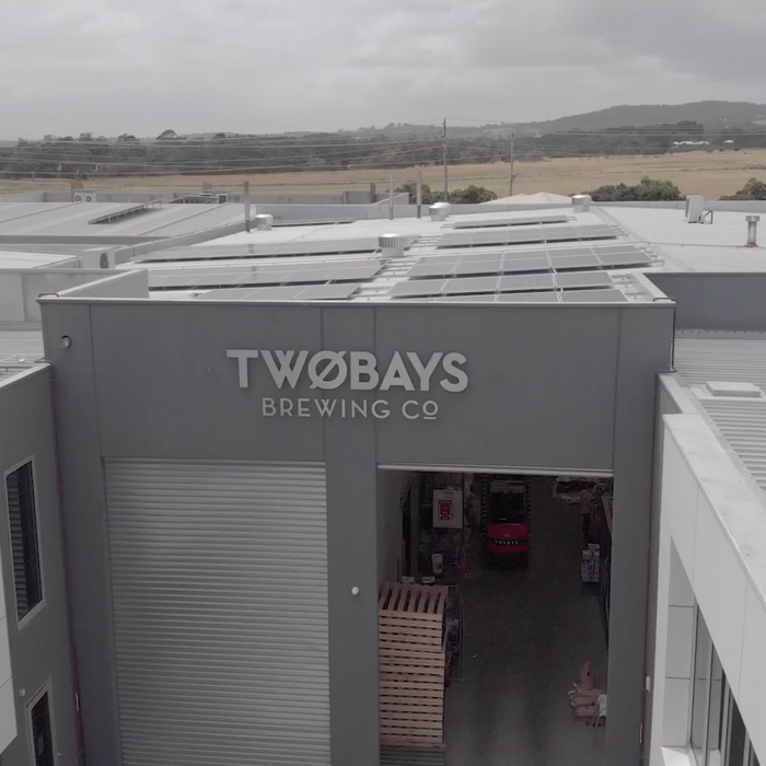 Gluten free beer brewed sustainably at TWØBAYS Brewing Co