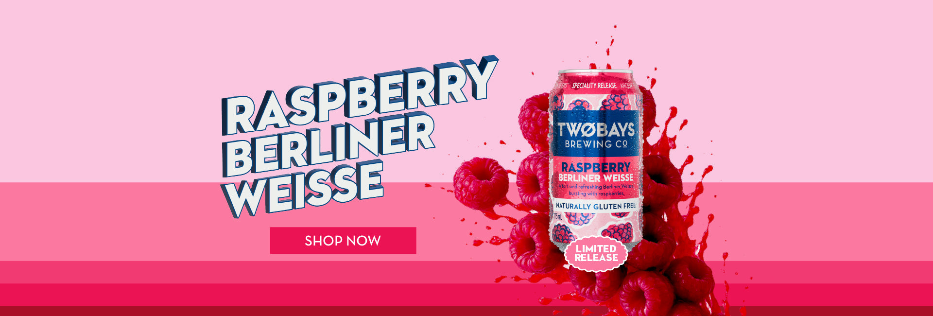 Limited release Raspberry Berliner Weisse – TWØBAYS Brewing Co