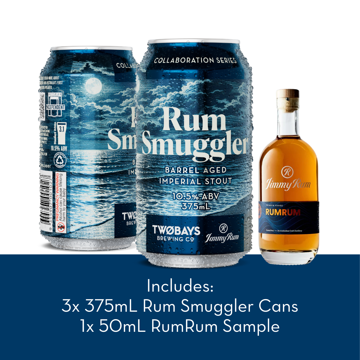 VIP Rum Smuggler 3 Can Pack + RumRum Sample
