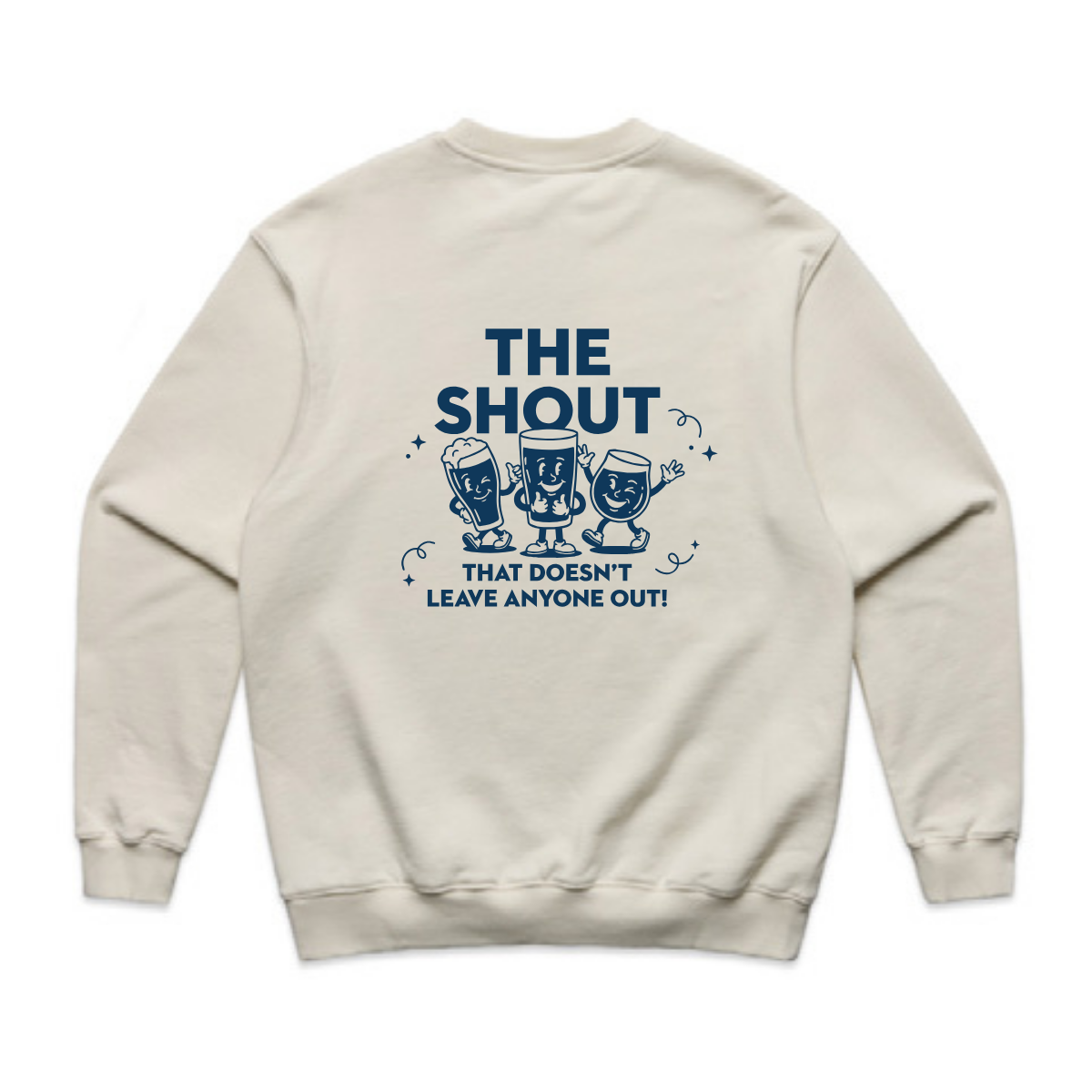 Crew Neck Natural The Shout Beer Buddies